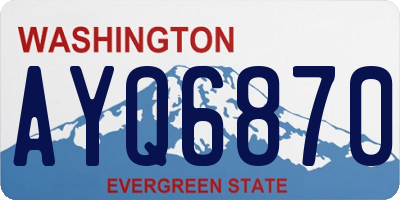 WA license plate AYQ6870