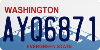 WA license plate AYQ6871