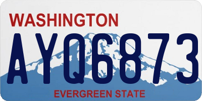 WA license plate AYQ6873