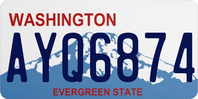 WA license plate AYQ6874