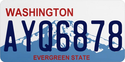 WA license plate AYQ6878