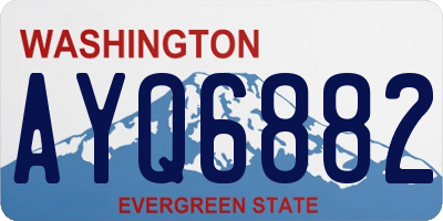 WA license plate AYQ6882