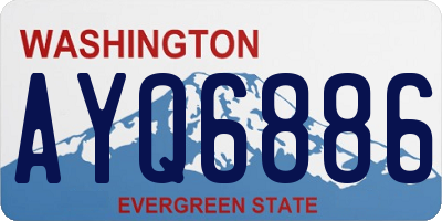 WA license plate AYQ6886