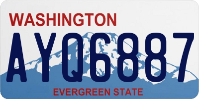 WA license plate AYQ6887