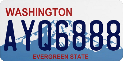 WA license plate AYQ6888