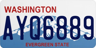 WA license plate AYQ6889