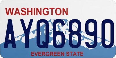 WA license plate AYQ6890