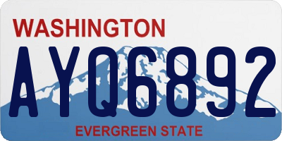 WA license plate AYQ6892