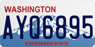 WA license plate AYQ6895
