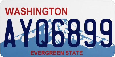 WA license plate AYQ6899