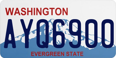 WA license plate AYQ6900