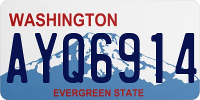 WA license plate AYQ6914