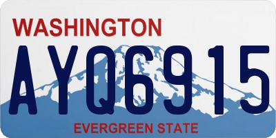 WA license plate AYQ6915