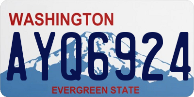 WA license plate AYQ6924