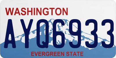 WA license plate AYQ6933