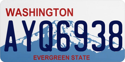 WA license plate AYQ6938