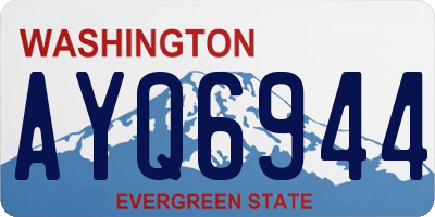 WA license plate AYQ6944