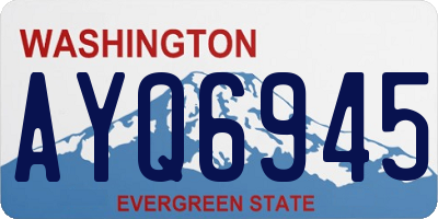 WA license plate AYQ6945