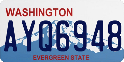 WA license plate AYQ6948