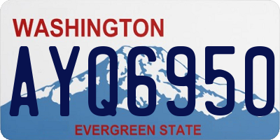 WA license plate AYQ6950
