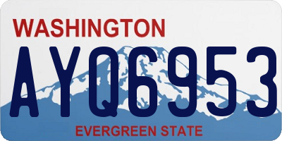WA license plate AYQ6953
