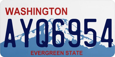 WA license plate AYQ6954