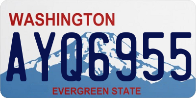 WA license plate AYQ6955
