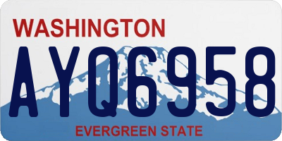 WA license plate AYQ6958