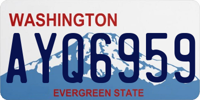 WA license plate AYQ6959