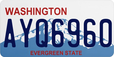 WA license plate AYQ6960