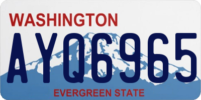 WA license plate AYQ6965