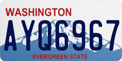 WA license plate AYQ6967