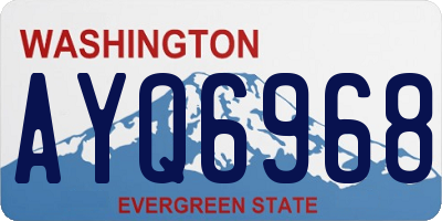 WA license plate AYQ6968