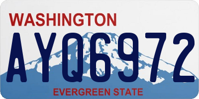 WA license plate AYQ6972