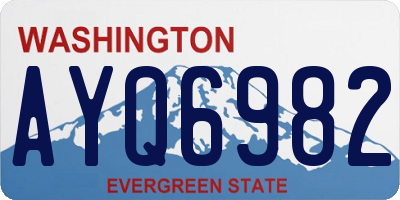 WA license plate AYQ6982