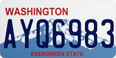 WA license plate AYQ6983
