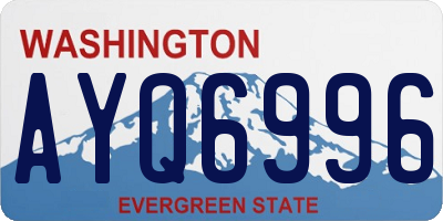 WA license plate AYQ6996
