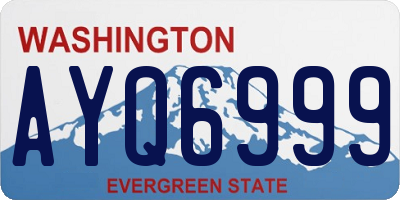 WA license plate AYQ6999
