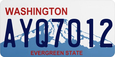 WA license plate AYQ7012