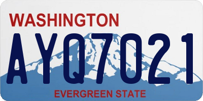 WA license plate AYQ7021