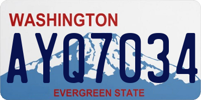 WA license plate AYQ7034