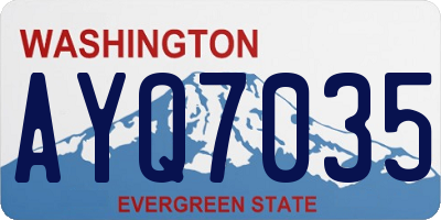 WA license plate AYQ7035