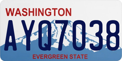 WA license plate AYQ7038