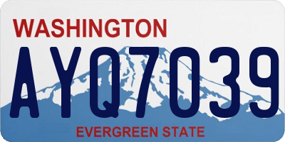 WA license plate AYQ7039