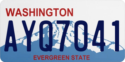 WA license plate AYQ7041