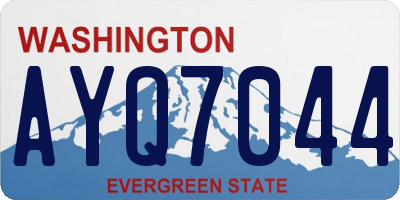 WA license plate AYQ7044