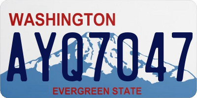 WA license plate AYQ7047