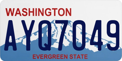 WA license plate AYQ7049