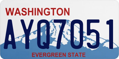 WA license plate AYQ7051