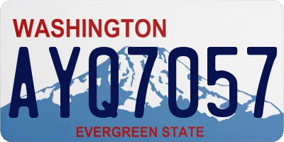 WA license plate AYQ7057